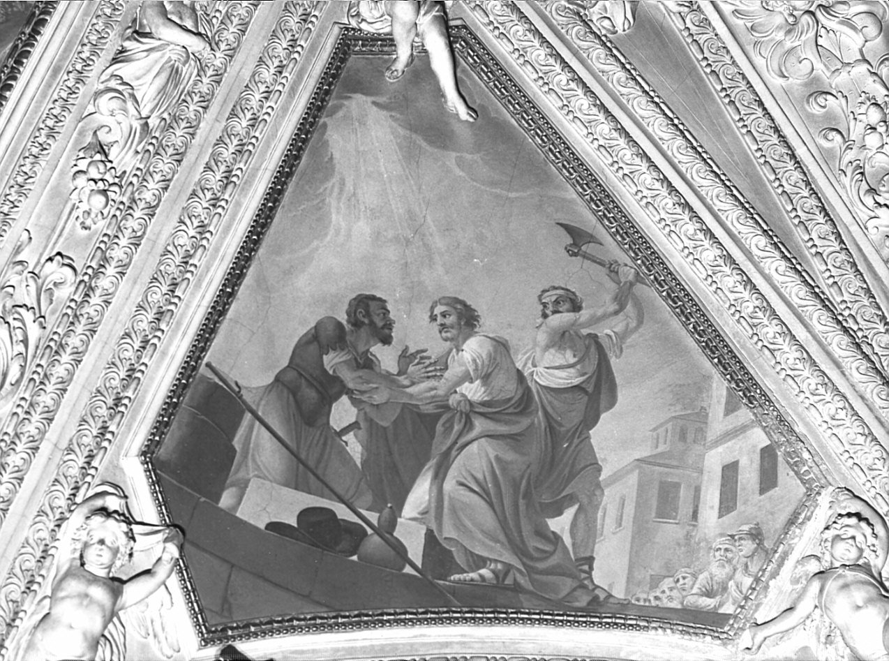 martirio di San Mattia (dipinto, ciclo) di Pozzi Giuseppe (fine sec. XVII)