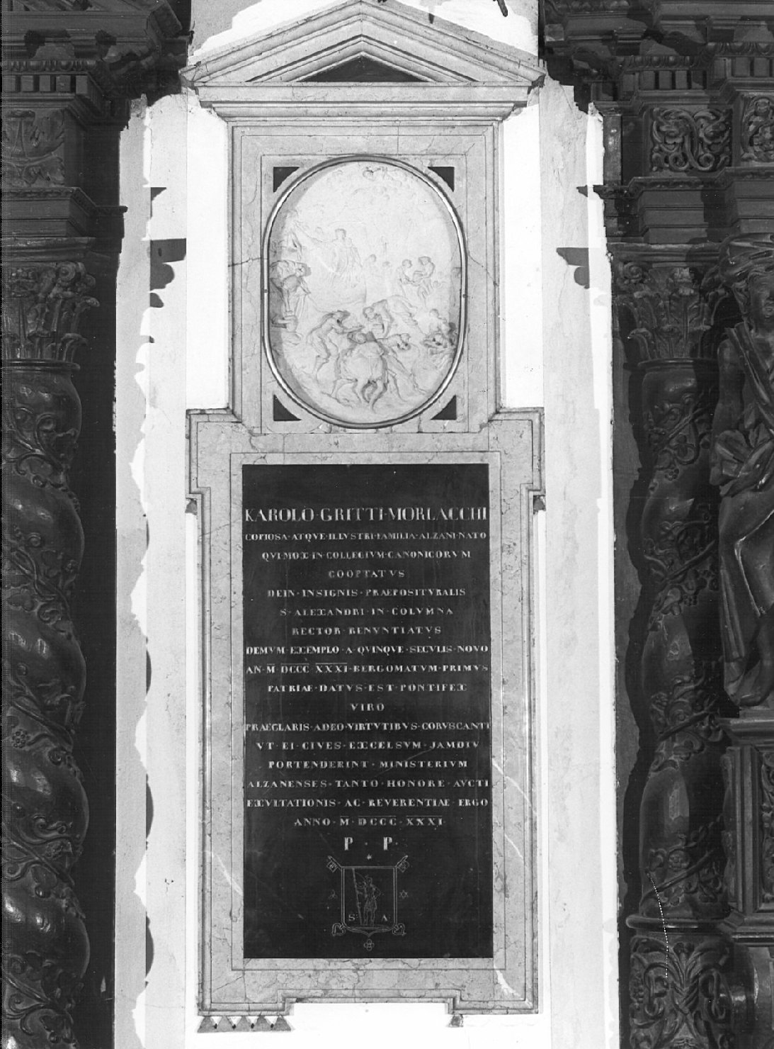 Mosè fa scaturire l'acqua dalla roccia (rilievo, elemento d'insieme) di Fantoni Andrea (sec. XVIII)