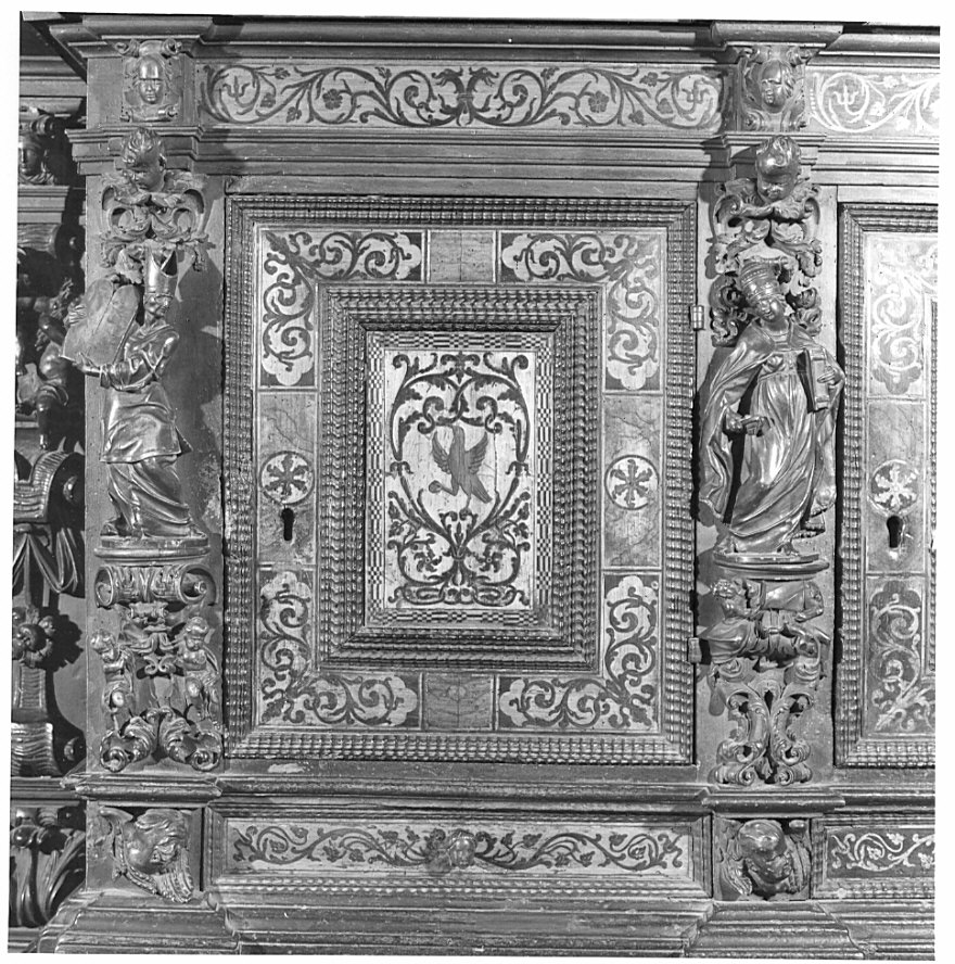 credenzina, opera isolata di Fantoni Andrea (e aiuti), Caniana Giovanni Battista (e aiuti) (secc. XVII/ XVIII)