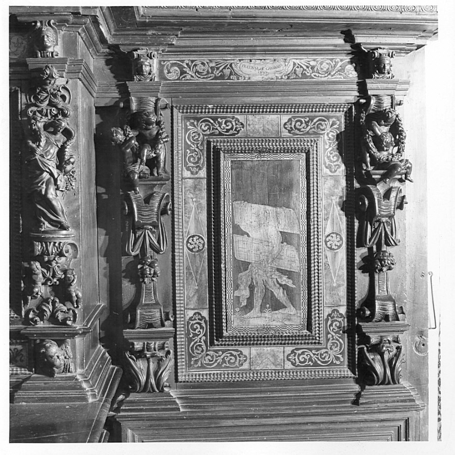 credenzina, opera isolata di Fantoni Andrea (e aiuti), Caniana Giovanni Battista (e aiuti) (secc. XVII/ XVIII)