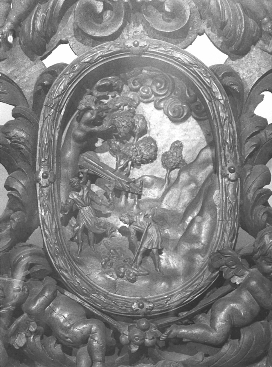 Martirio di San Pietro, martirio di San Sebastiano (scultura, complesso decorativo) di Fantoni Andrea (e aiuti) (secc. XVII/ XVIII)