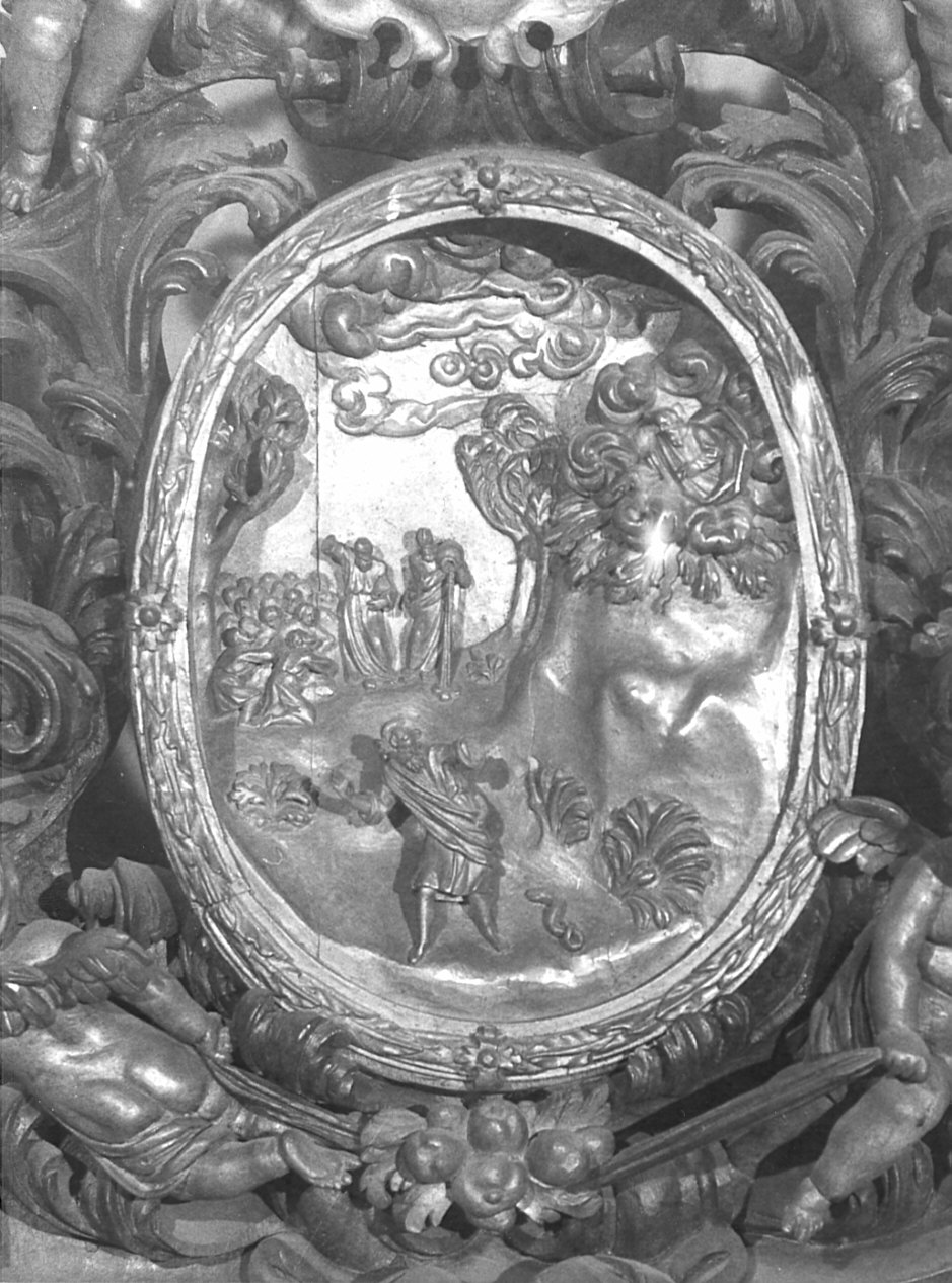 Martirio di San Giovanni Evangelista, martirio di San Filippo Apostolo e di San Giacomo Maggiore (scultura, complesso decorativo) di Fantoni Andrea (e aiuti) (secc. XVII/ XVIII)