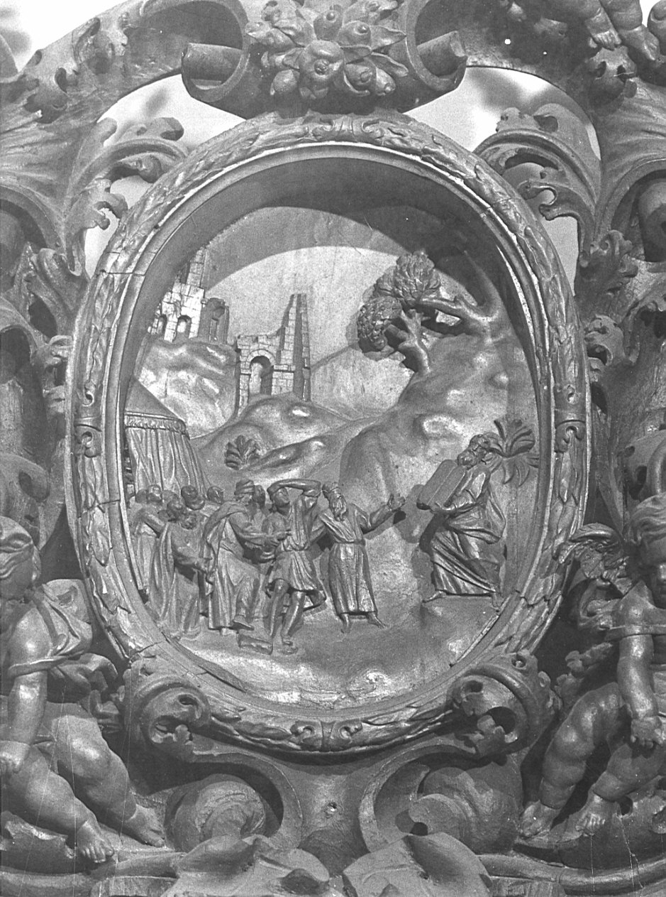 Martirio di San Mattia, martirio di San Giovanni Battista e San Vito (scultura, complesso decorativo) di Fantoni Andrea (e aiuti) (secc. XVII/ XVIII)