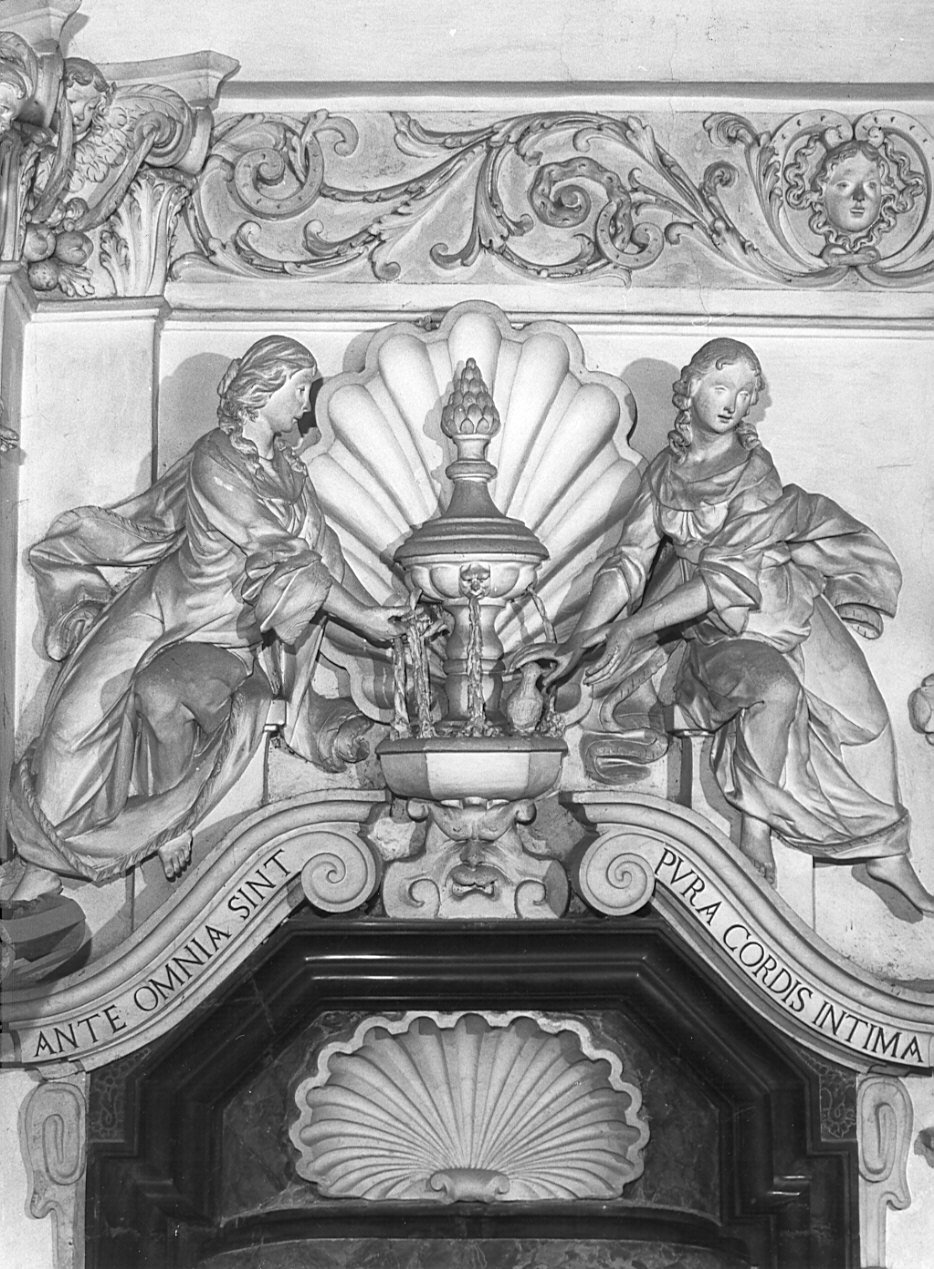 Innocenza e Purezza (gruppo scultoreo, opera isolata) di Sala Gerolamo (fine sec. XVII)