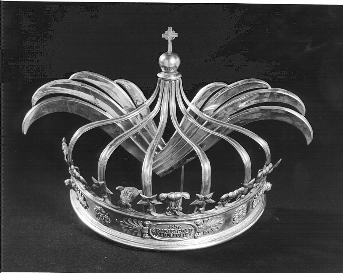 corona, coppia di Mendozza Carlo (sec. XIX)