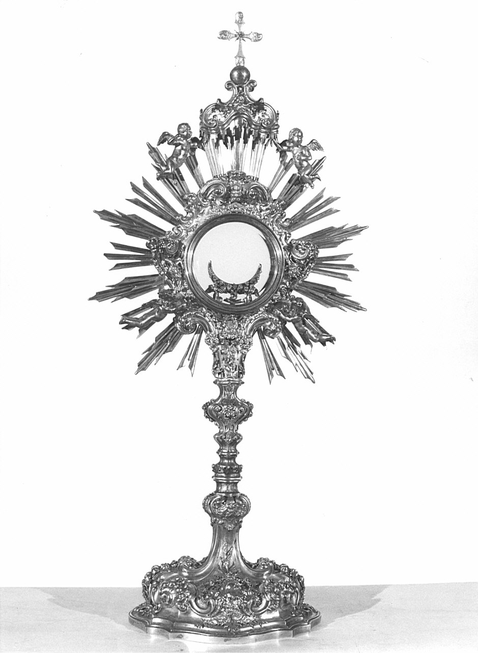 ostensorio - a raggiera, opera isolata - bottega lombarda (secc. XVIII/ XIX)