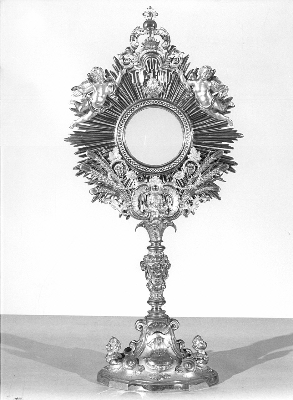 ostensorio - a raggiera, opera isolata di Ghezzi Antonio (sec. XIX)