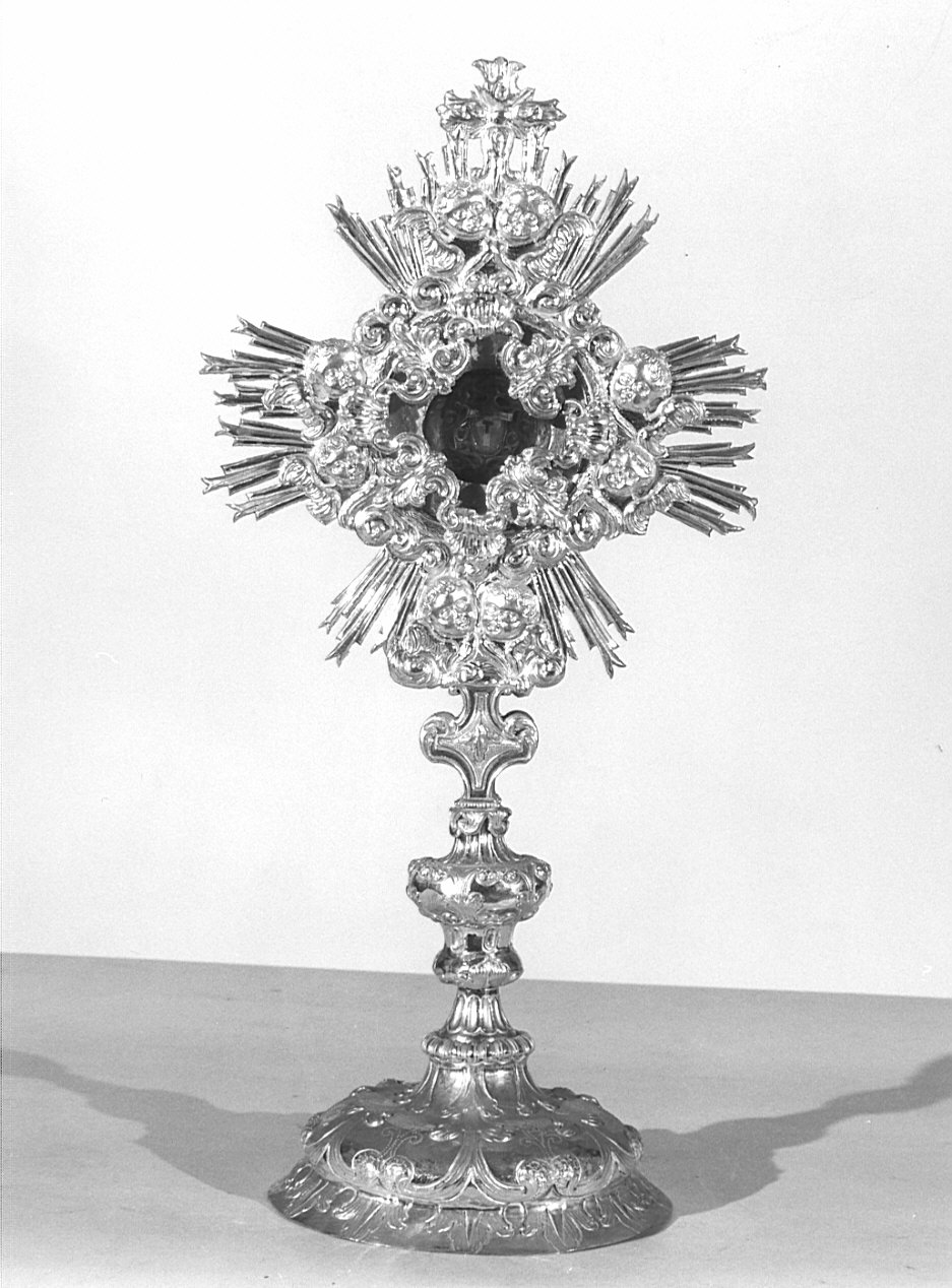 ostensorio - a raggiera, opera isolata - bottega lombardo-veneto (sec. XVIII)