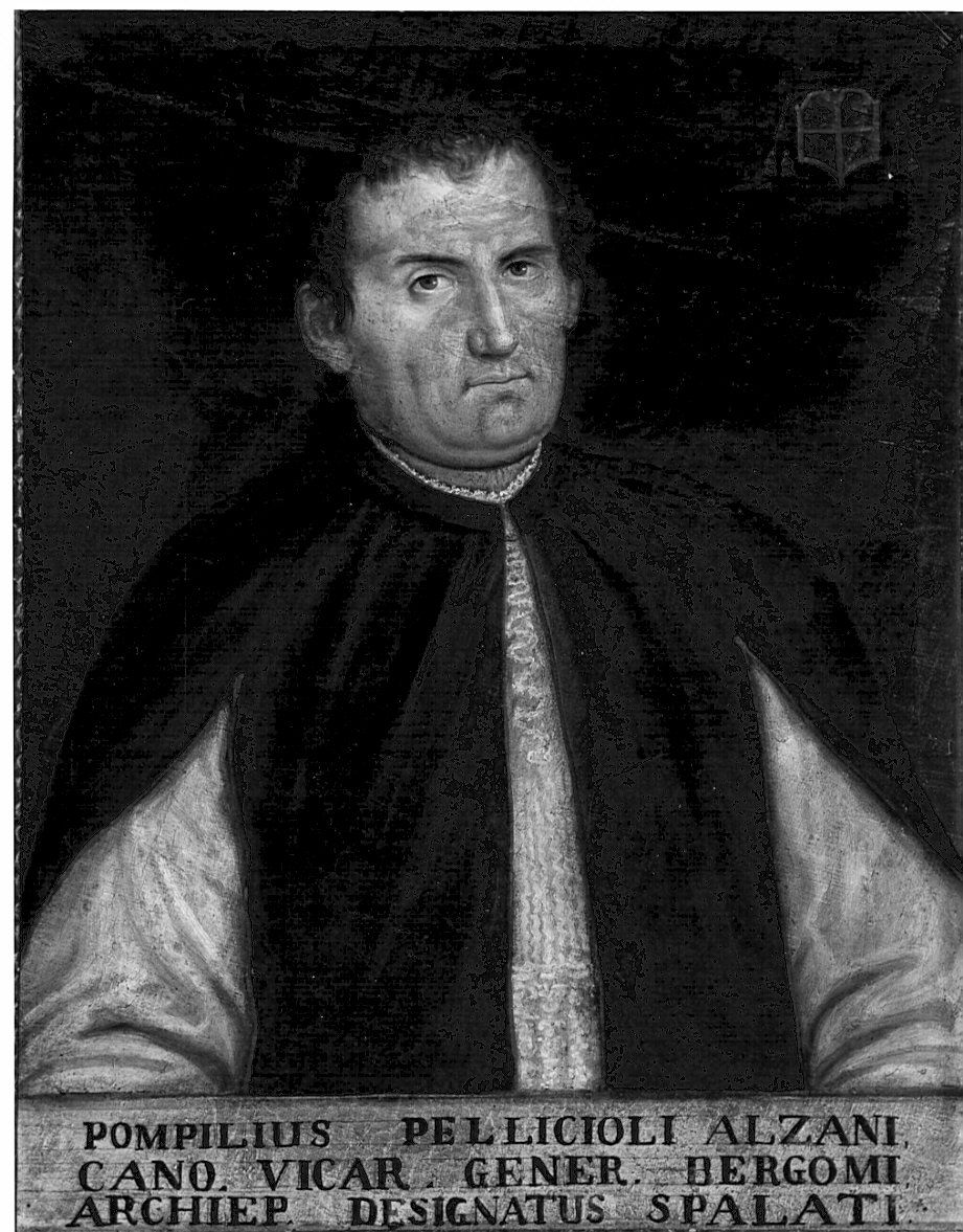 mons. Pompilio Pellicioli (dipinto, opera isolata) - ambito bergamasco (secc. XVII/ XVIII)