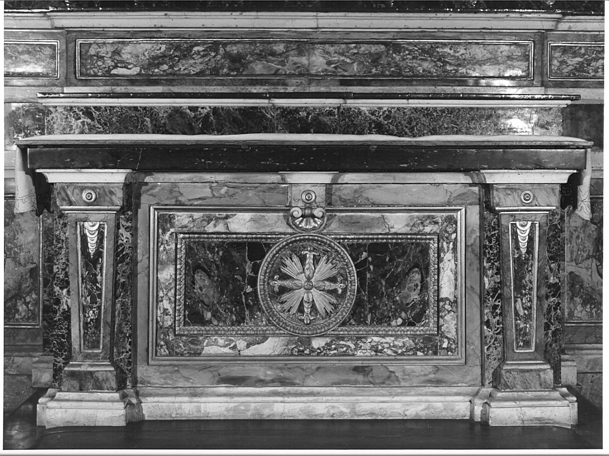 paliotto, elemento d'insieme - bottega italiana (sec. XVII)