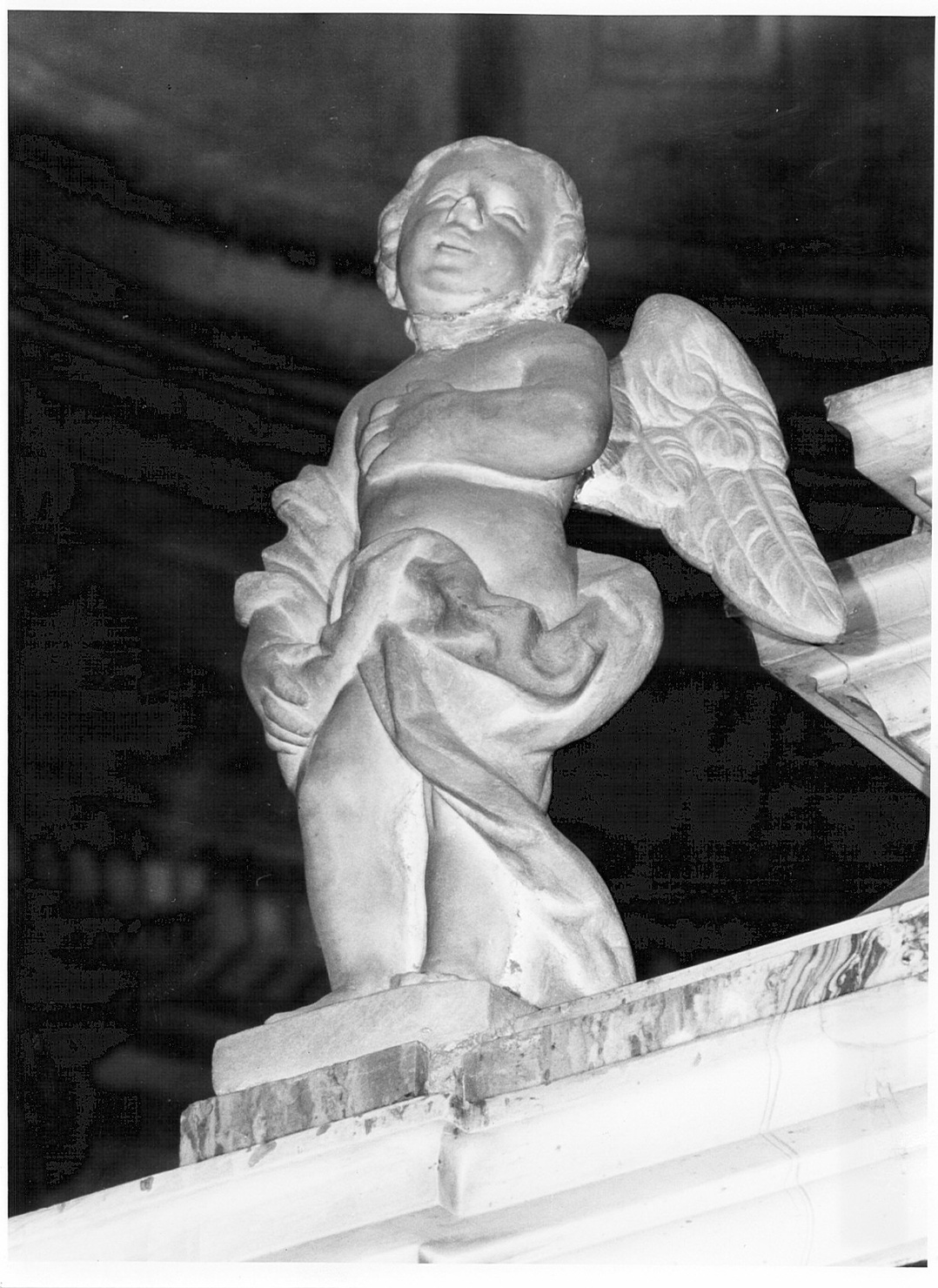 angelo (statua, elemento d'insieme) - bottega bergamasca (fine/inizio secc. XVIII/ XIX)