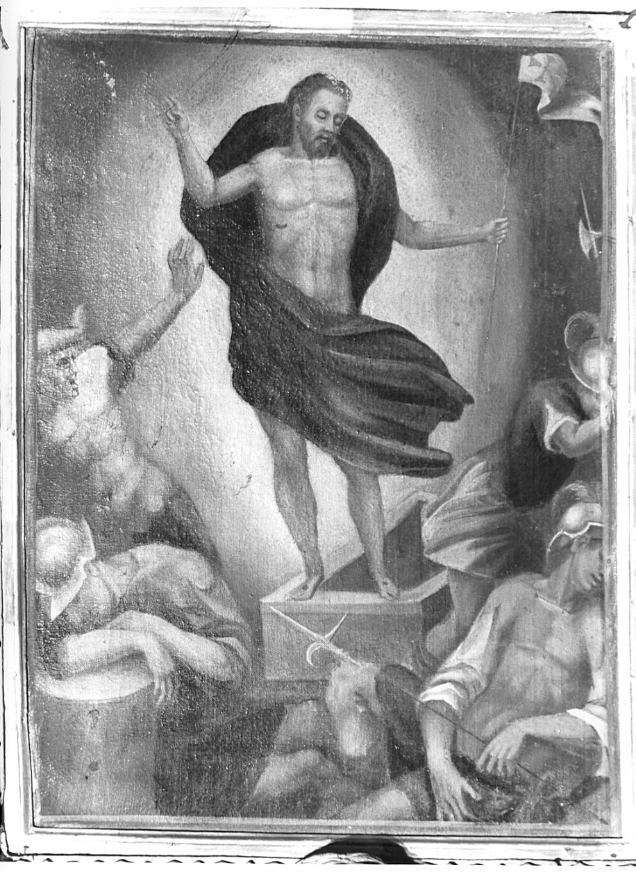 resurrezione di Cristo (dipinto, elemento d'insieme) di Gatti Aurelio detto Soiaro (sec. XVI)