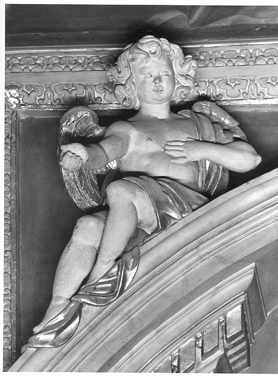 angelo (statua, elemento d'insieme) - bottega bergamasca (sec. XVII)