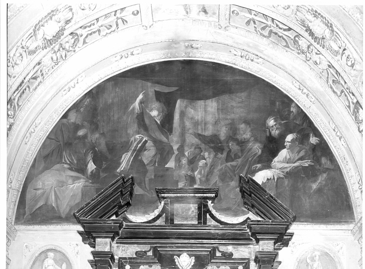 Cristo fra i dottori (dipinto, opera isolata) di Pozzo Andrea (sec. XVII)