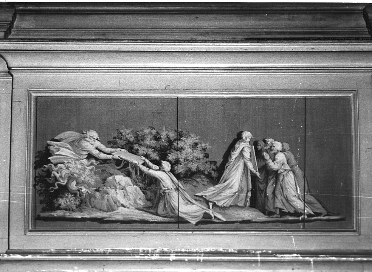 Mosè con le tavole della legge (dipinto, opera isolata) di Bonomini Paolo Vincenzo detto Borromini (attribuito) (fine sec. XVIII)