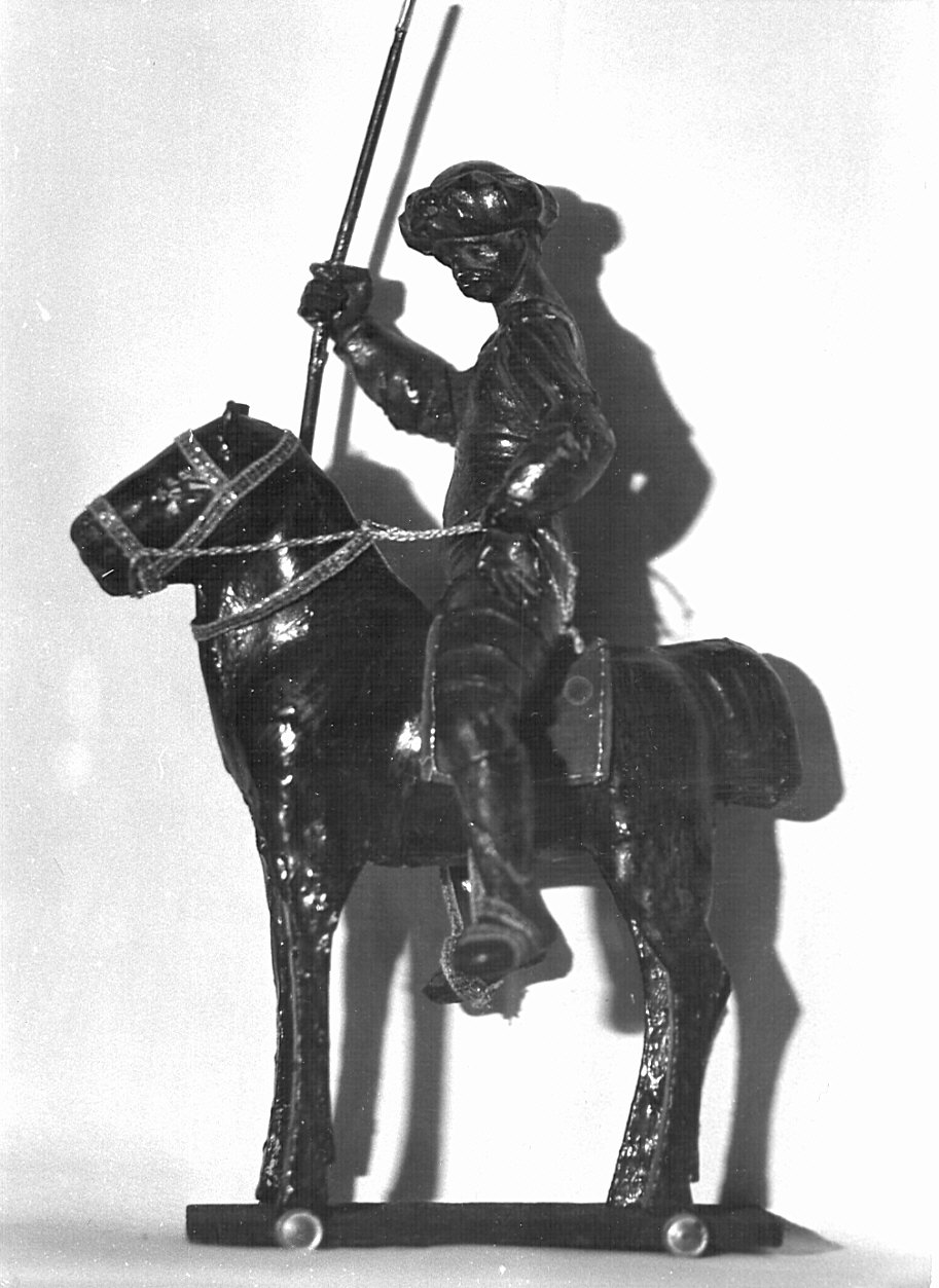 cavaliere (statuetta, elemento d'insieme) di Fantoni Andrea (scuola) (sec. XVIII)