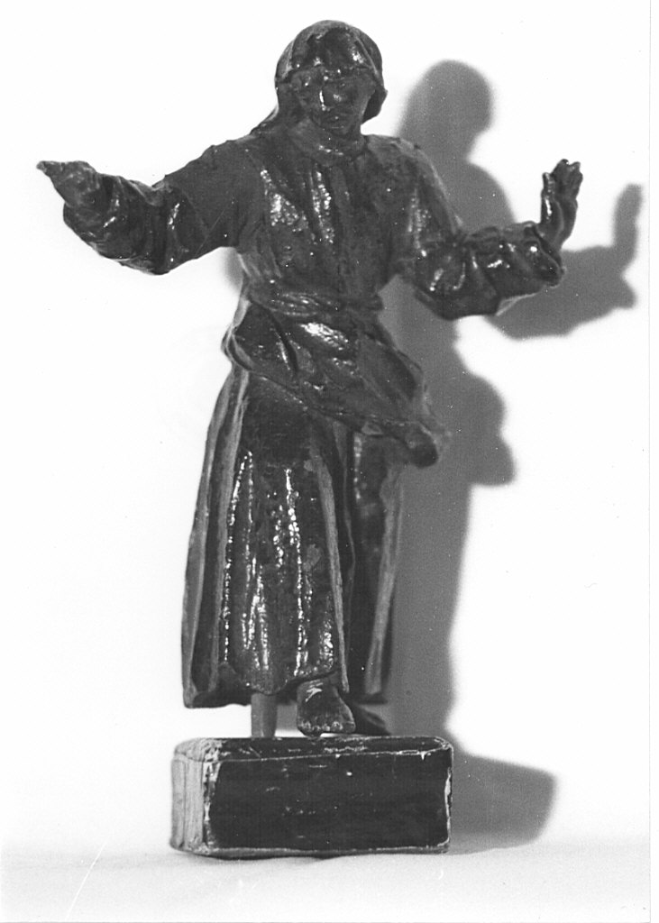 figura femminile dolente (statuetta, elemento d'insieme) di Fantoni Andrea (scuola) (sec. XVIII)