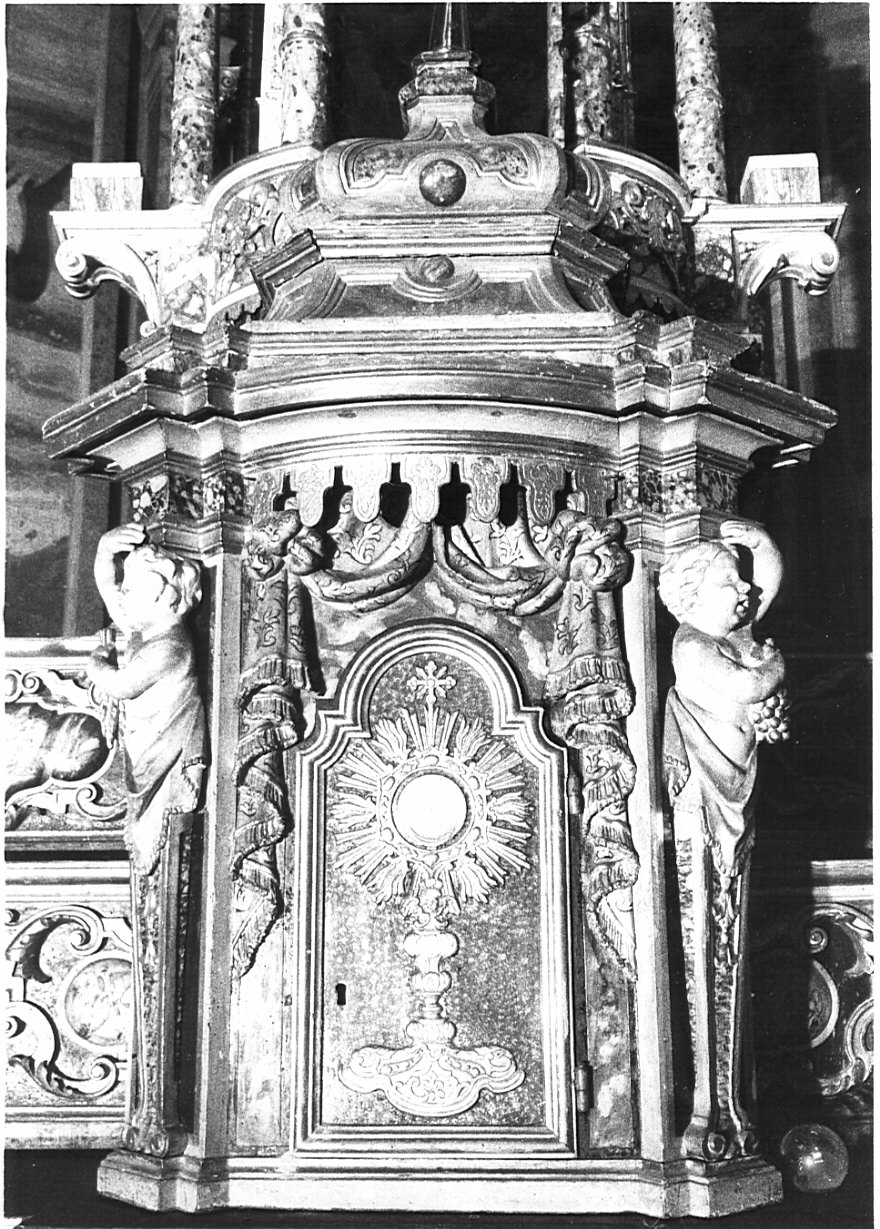 tabernacolo, elemento d'insieme di Caniana Giovanni Battista (e aiuti) (secondo quarto sec. XVIII)