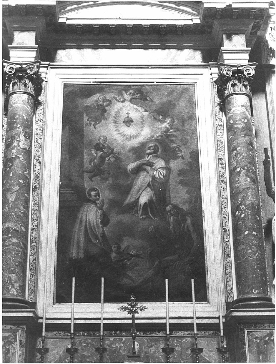 gloria del Sacro Cuore di Gesù (dipinto, opera isolata) di Carobio Giovanni (attribuito) (secondo quarto sec. XVIII)