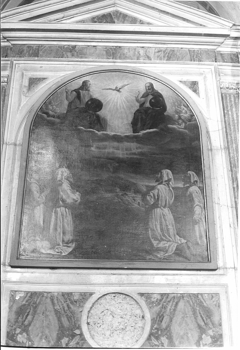 Trinità adorata dai Disciplini (dipinto, opera isolata) di Cavagna Gian Paolo (attribuito) (inizio sec. XVII)