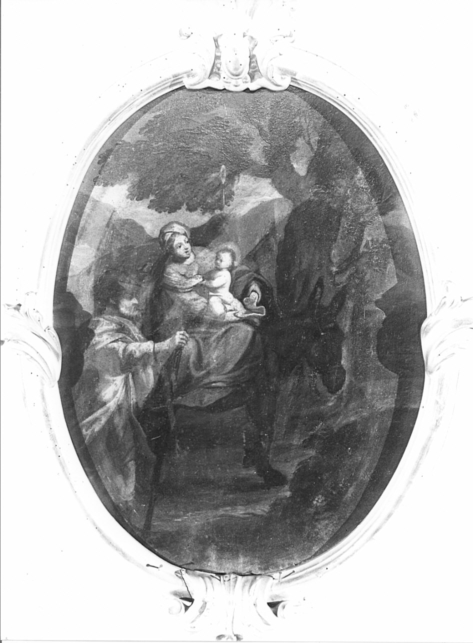 fuga in Egitto (dipinto, elemento d'insieme) di Carobio Giovanni (attribuito) (sec. XVIII)