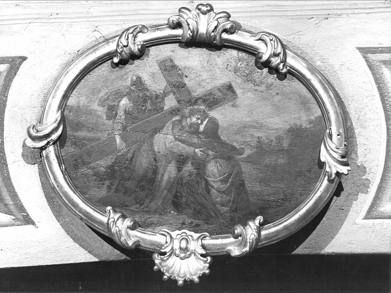 Cristo incontra la Madonna sulla via del Calvario (dipinto, elemento d'insieme) di Carobio Giovanni (attribuito) (sec. XVIII)