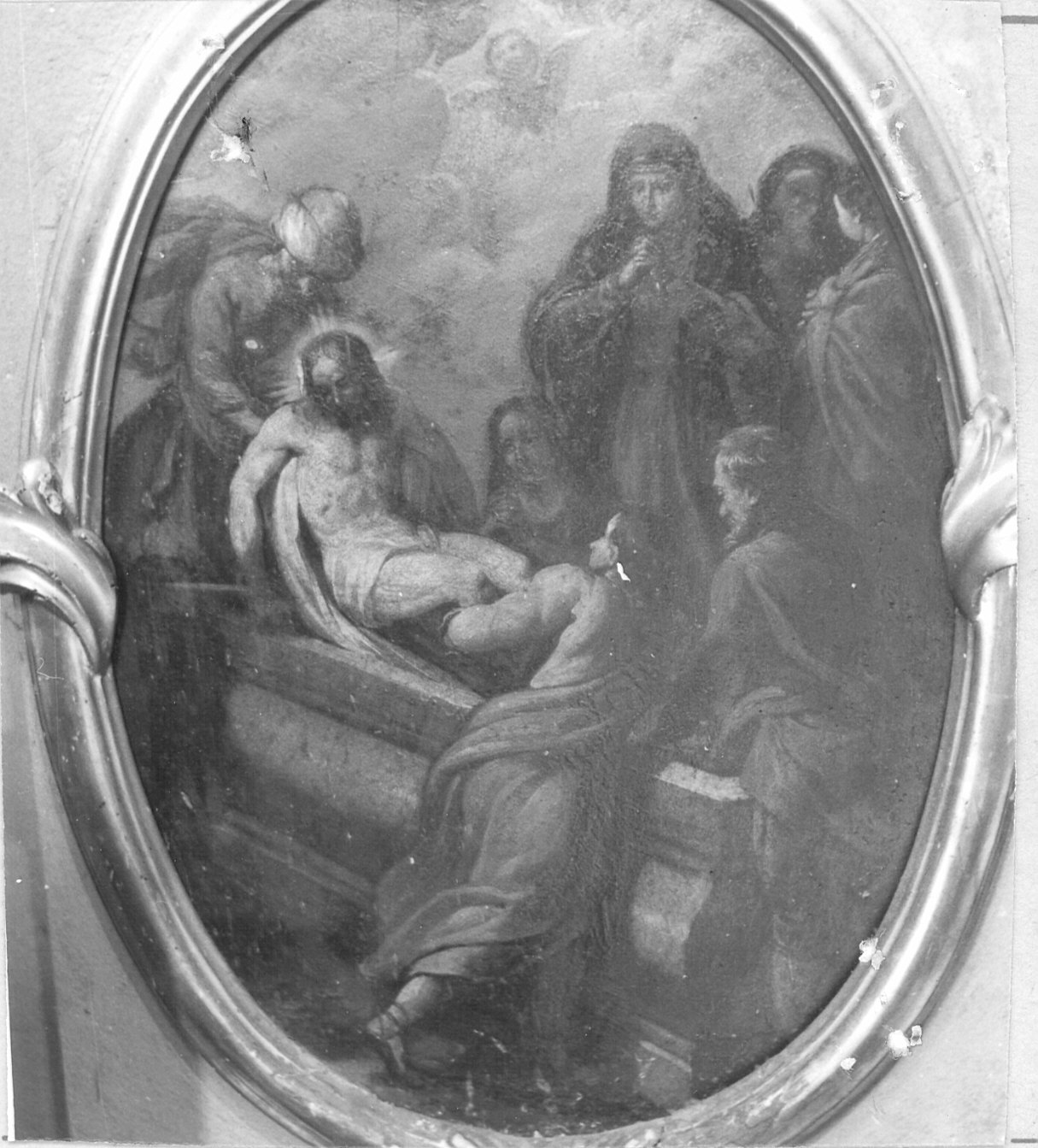 deposizione di Cristo dalla croce (dipinto, elemento d'insieme) di Carobio Giovanni (attribuito) (sec. XVIII)