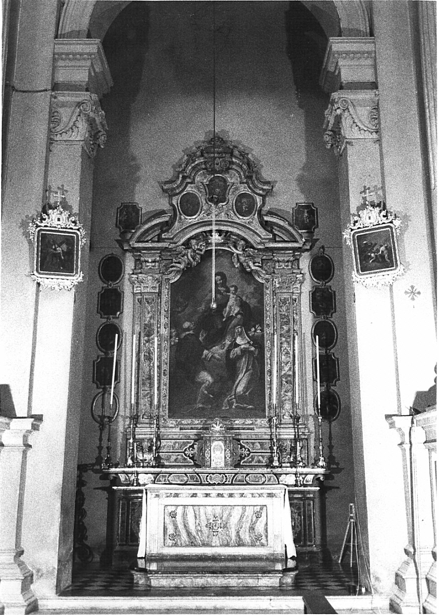 altare, complesso decorativo di Caniana Giovanni Battista (scuola) (metà sec. XVIII, sec. XIX)