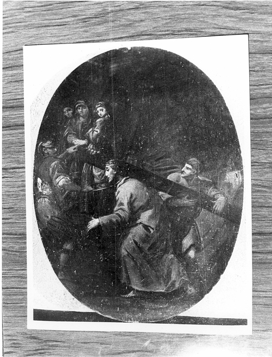 salita di Cristo al monte Calvario (dipinto, elemento d'insieme) di Carobio Giovanni (attribuito) (metà sec. XVIII)