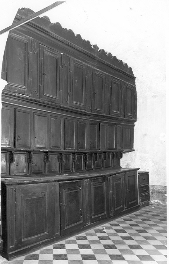 armadio da sacrestia, opera isolata - bottega bergamasca (sec. XVII)