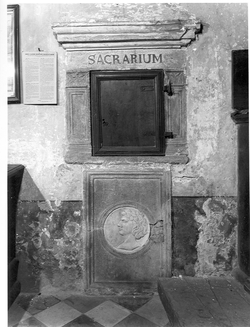 armadietto a muro, opera isolata - bottega lombarda (sec. XVI)