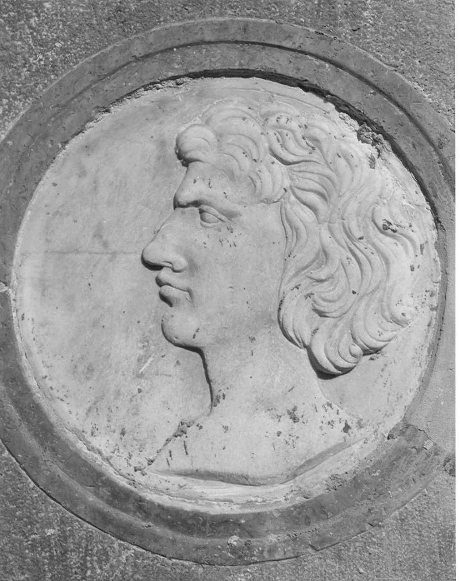 ritratto d'uomo di profilo (rilievo, pendant) - bottega lombarda (sec. XVI)