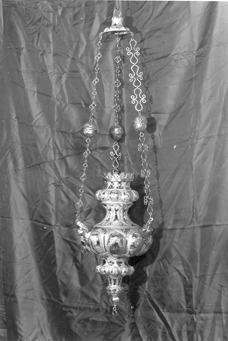 lampada pensile, coppia - bottega italiana (metà sec. XVIII)