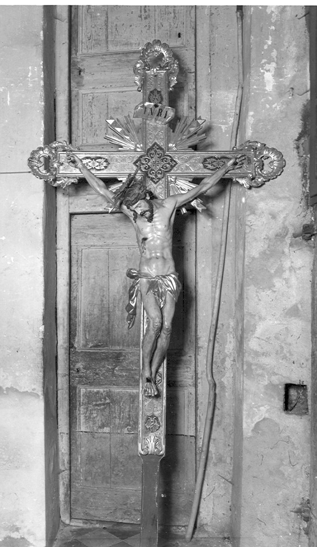 Cristo crocifisso (croce processionale, opera isolata) - bottega italiana (sec. XIX)
