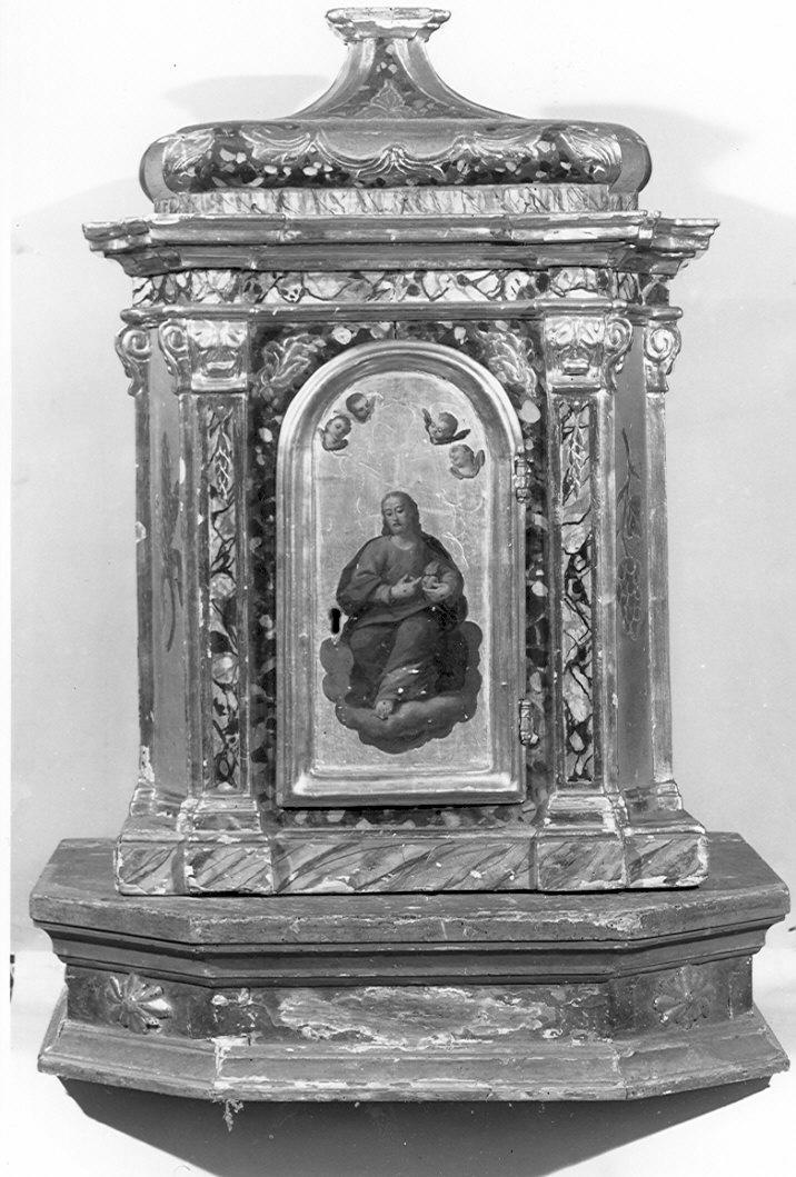 tabernacolo - a tempietto, opera isolata - bottega bergamasca, ambito bergamasco (fine/inizio secc. XVIII/ XIX)