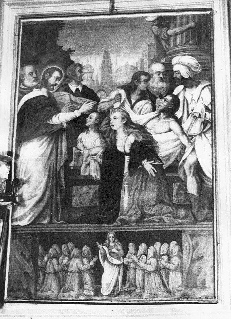 resurrezione di Lazzaro (dipinto, opera isolata) - ambito bergamasco (fine sec. XVI)