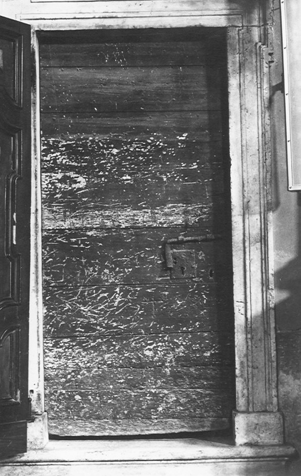 porta - ad un battente, opera isolata - bottega lombarda (sec. XVIII)