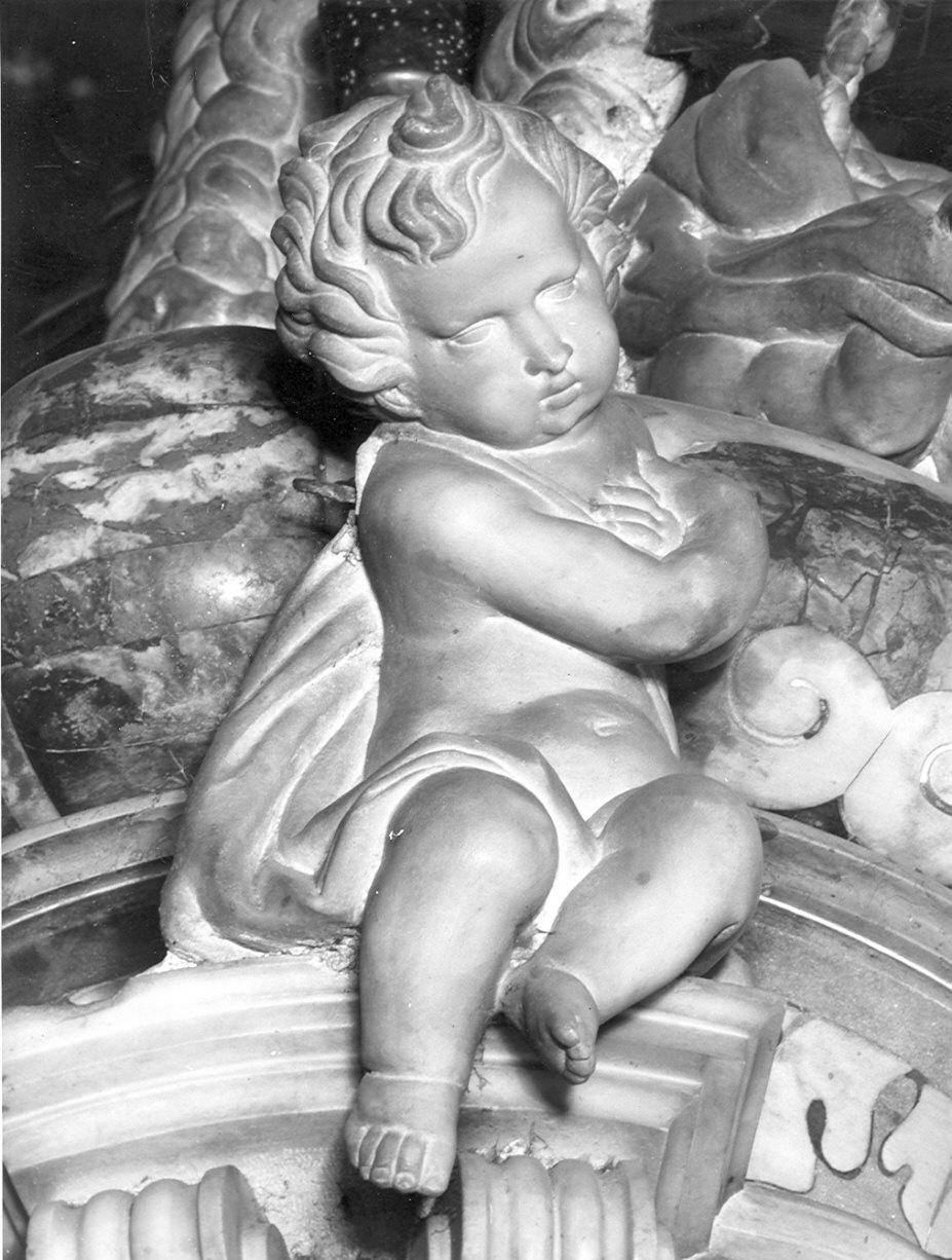 angioletto (statua, elemento d'insieme) - bottega bergamasca (ultimo quarto sec. XVIII, sec. XVIII)