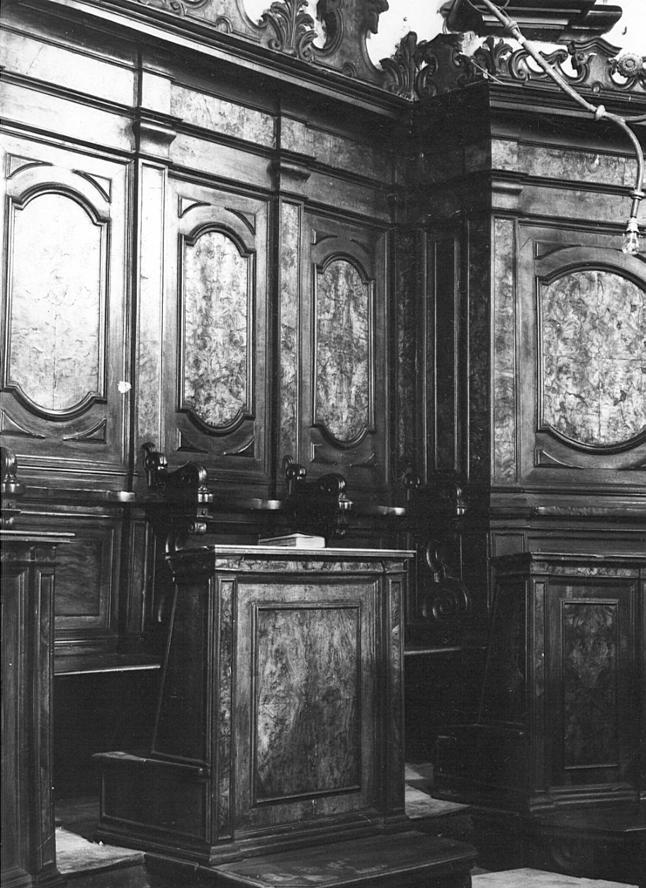 stalli del coro, opera isolata di Visinoni Domenico (sec. XVIII)