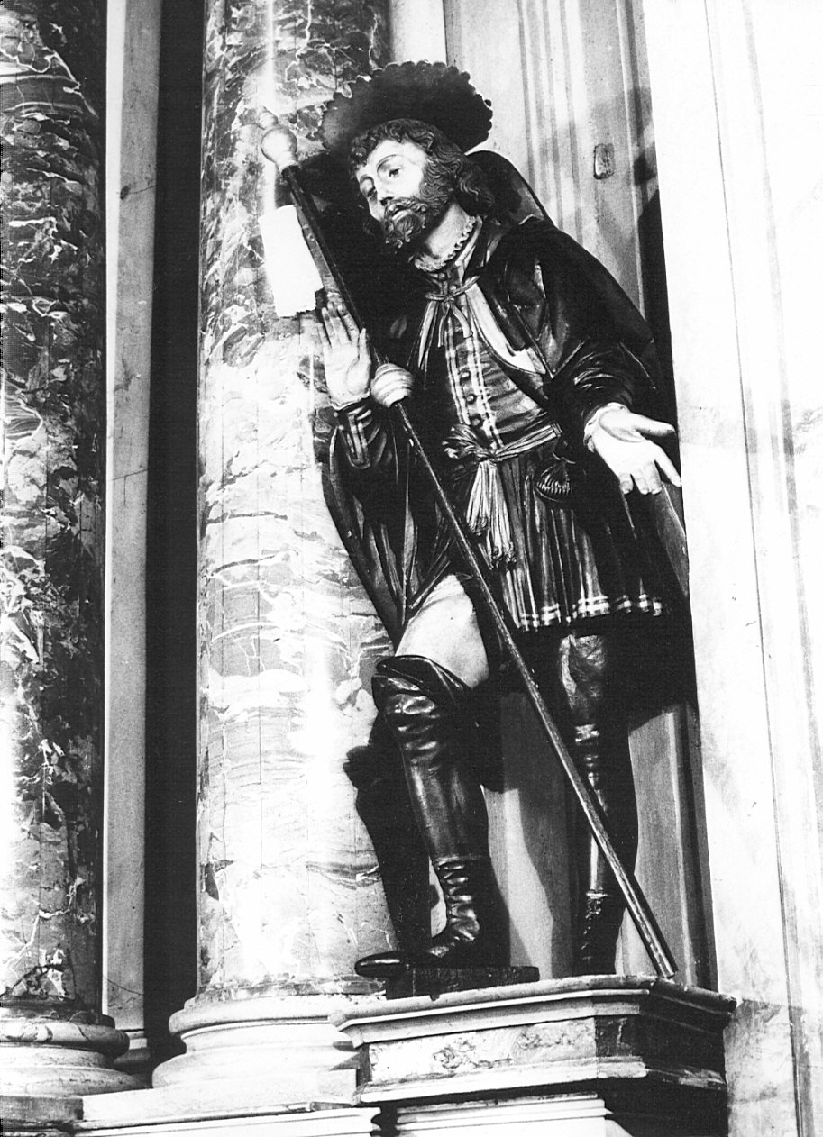 San Rocco (statua, opera isolata) di Tortelli Giovanni Battista (fine sec. XVI)