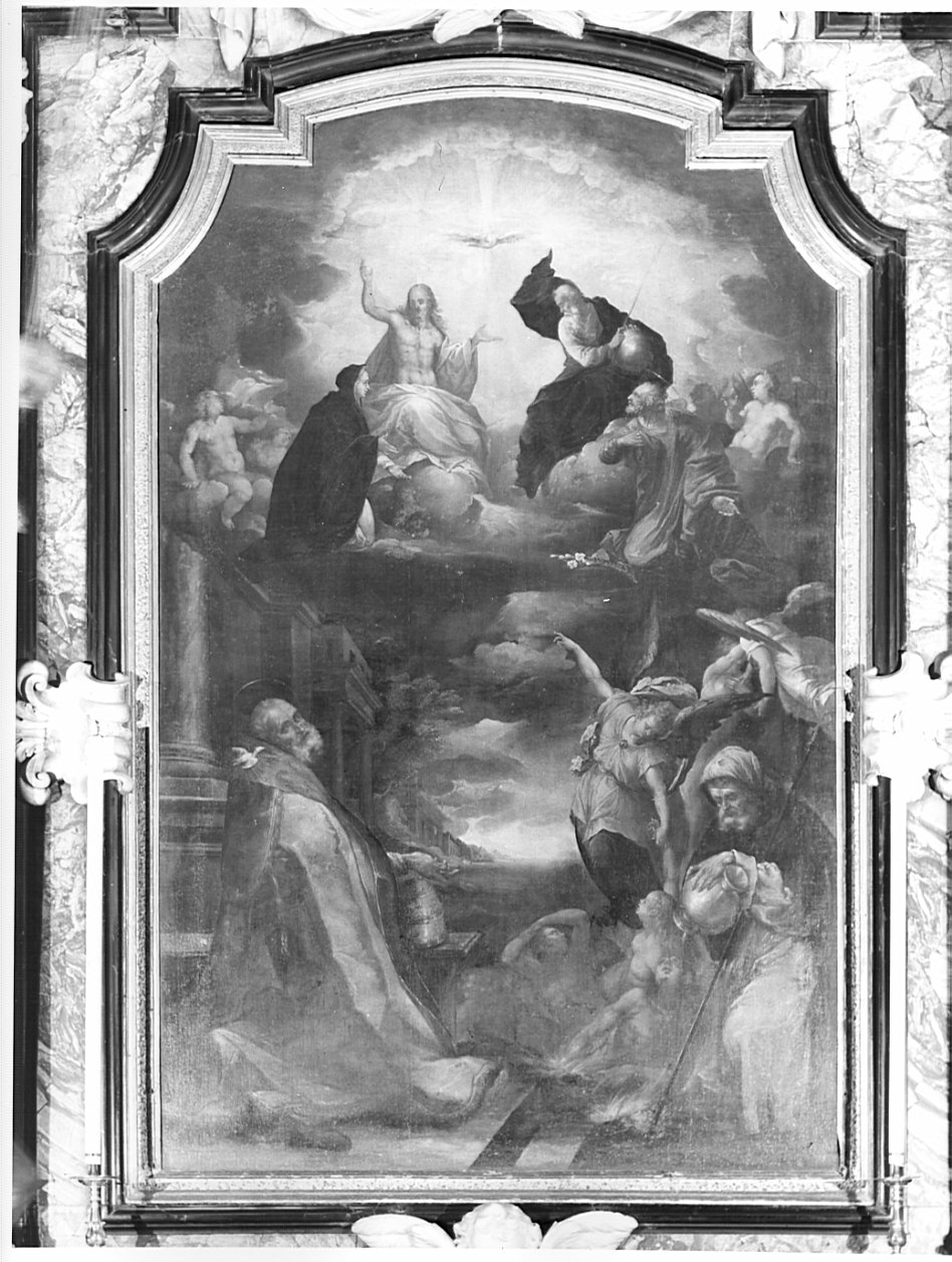 Madonna che intercede per le anime del purgatorio (dipinto, opera isolata) di Carpinoni Domenico (fine sec. XVI)