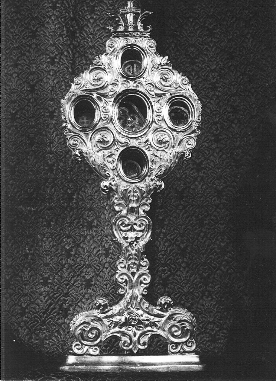 reliquiario - a ostensorio, serie - bottega lombarda (secc. XVII/ XVIII)