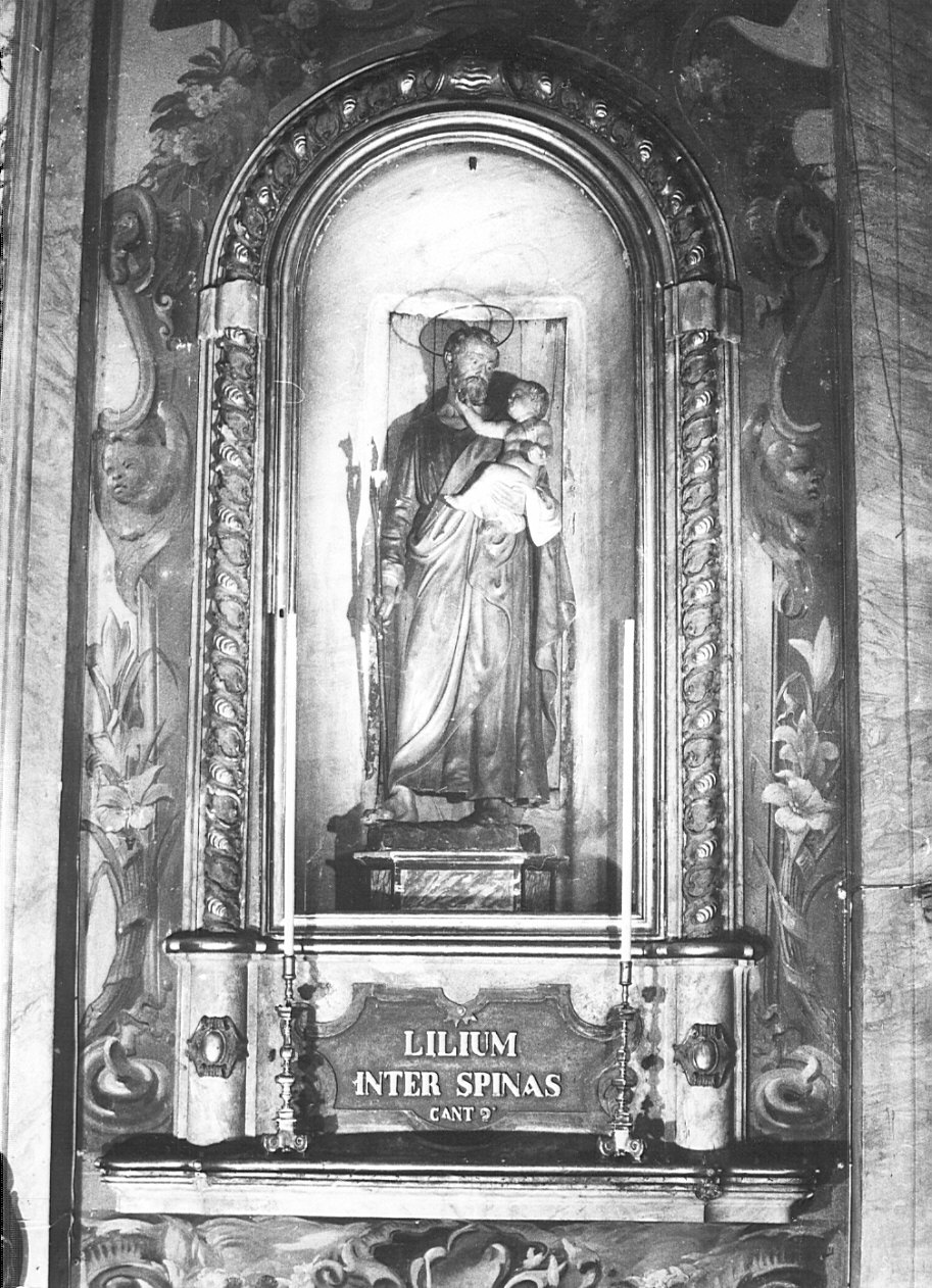 San Giuseppe e Gesù Bambino (statua, opera isolata) di Benzoni Giovanni Maria (ultimo quarto sec. XVIII, sec. XIX)