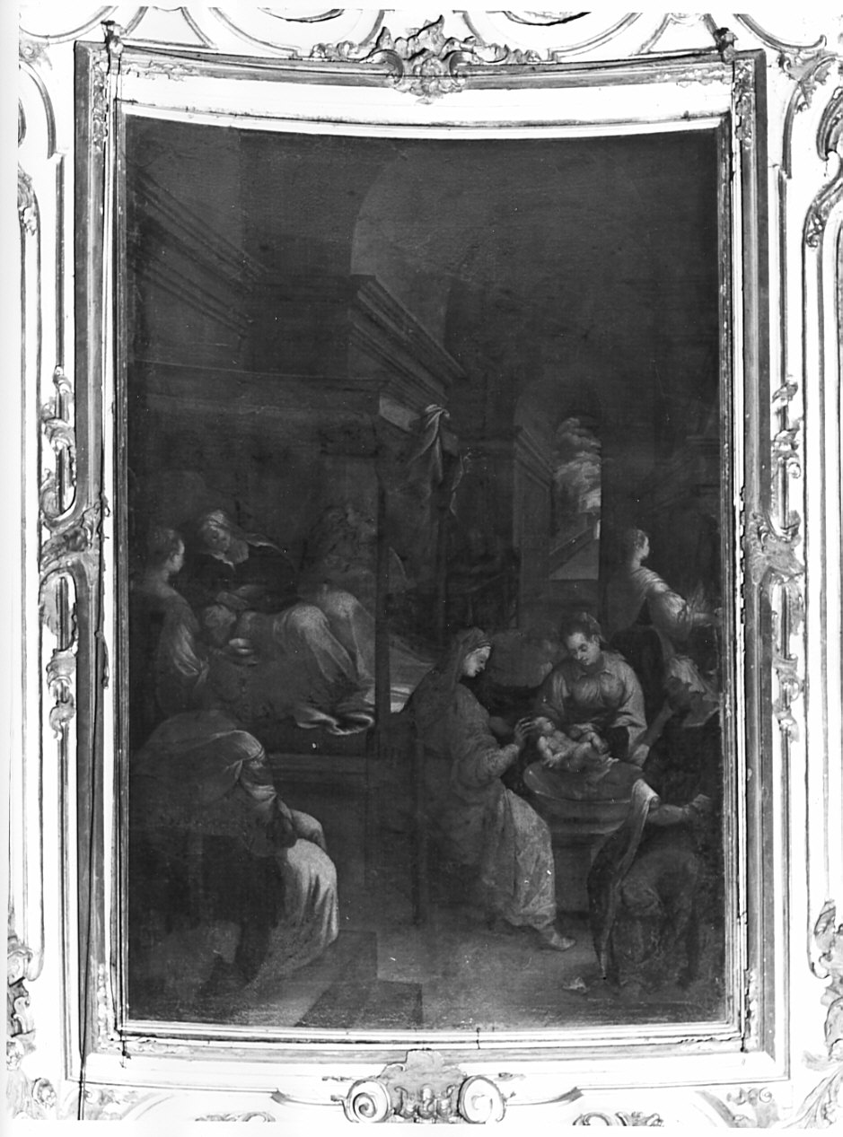 nascita di Maria Vergine (dipinto, opera isolata) di Carpinoni Domenico (inizio sec. XVII)