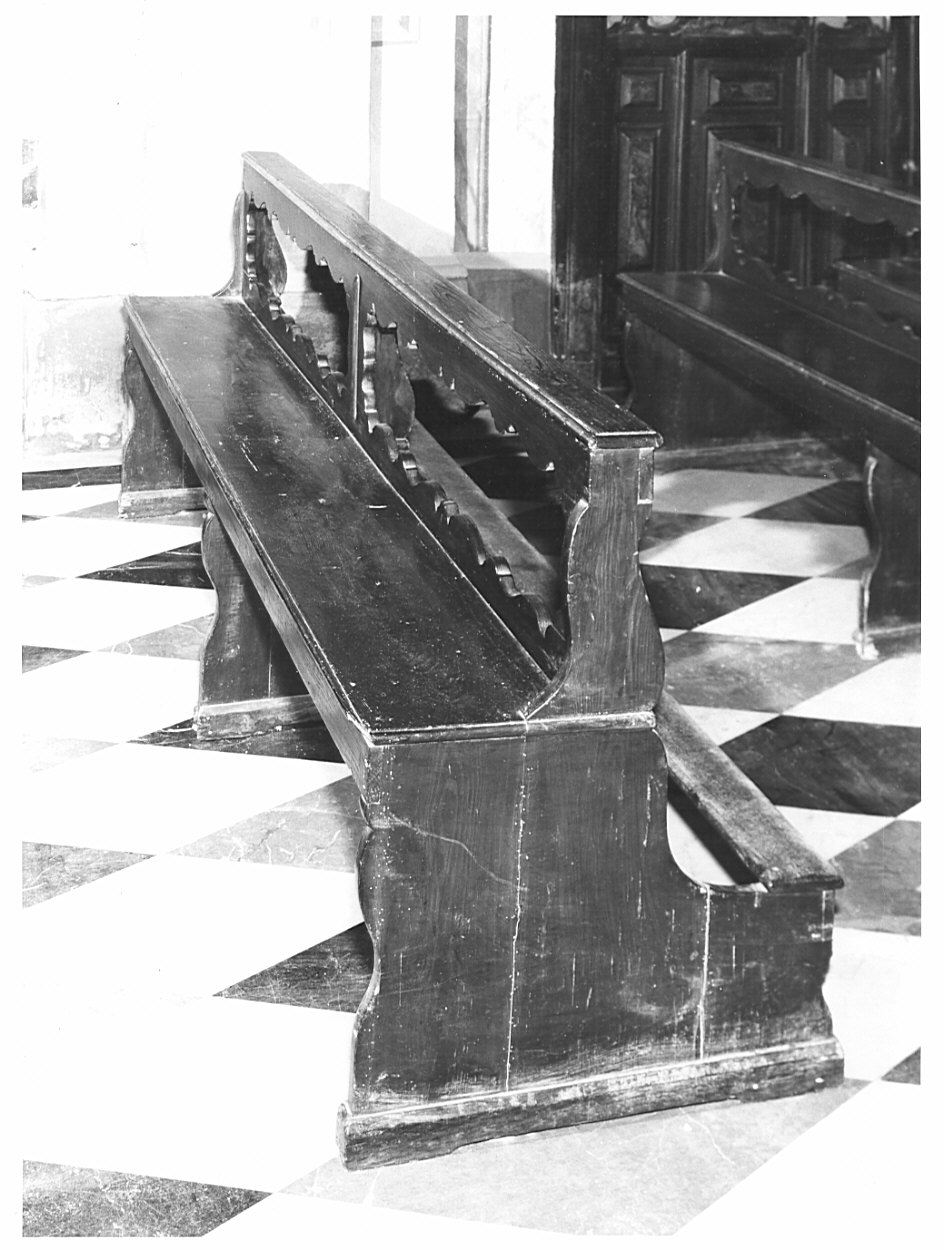 banco da chiesa, serie - bottega lombarda (sec. XVIII)