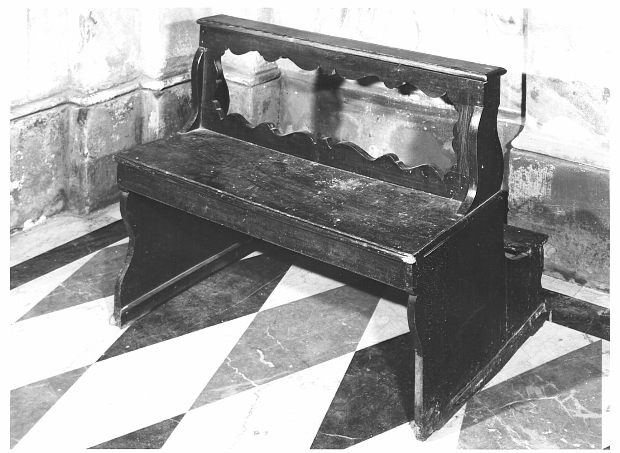 banco da chiesa, coppia - bottega lombarda (sec. XVIII)