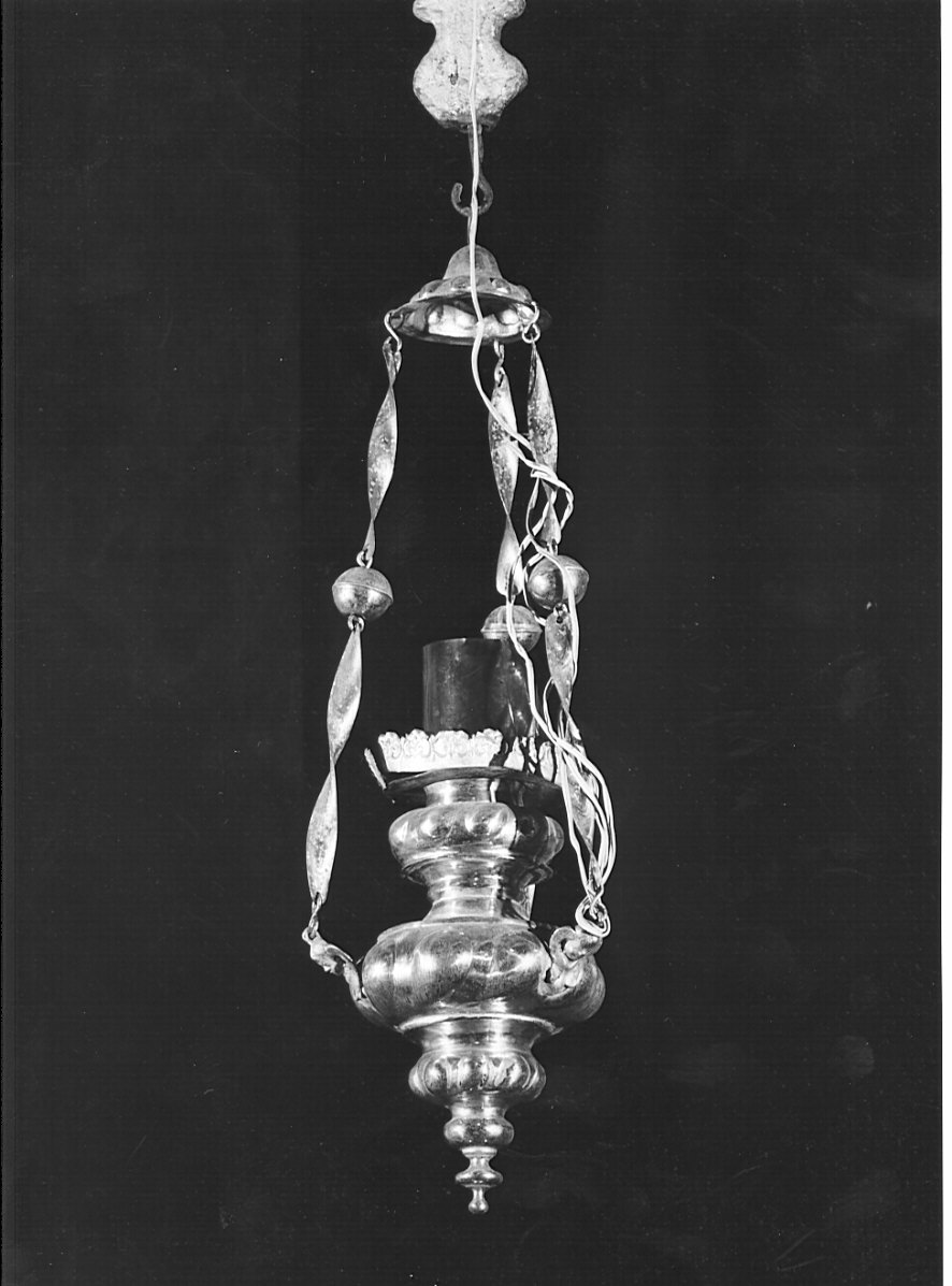 lampada pensile a vaso, coppia - bottega lombarda (sec. XVIII)