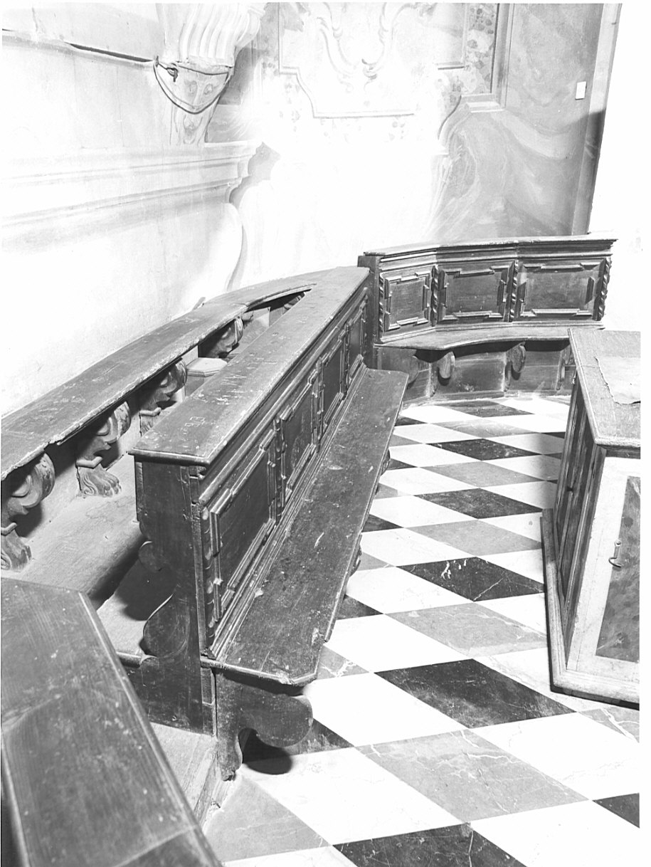 stalli del coro, opera isolata - bottega lombarda (sec. XVII)