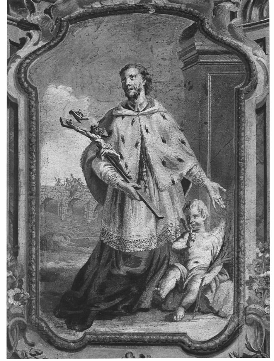 San Giovanni Nepomuceno (dipinto, opera isolata) di Ferrario Federico, Brignoli Bernardo Pietro (sec. XVIII)