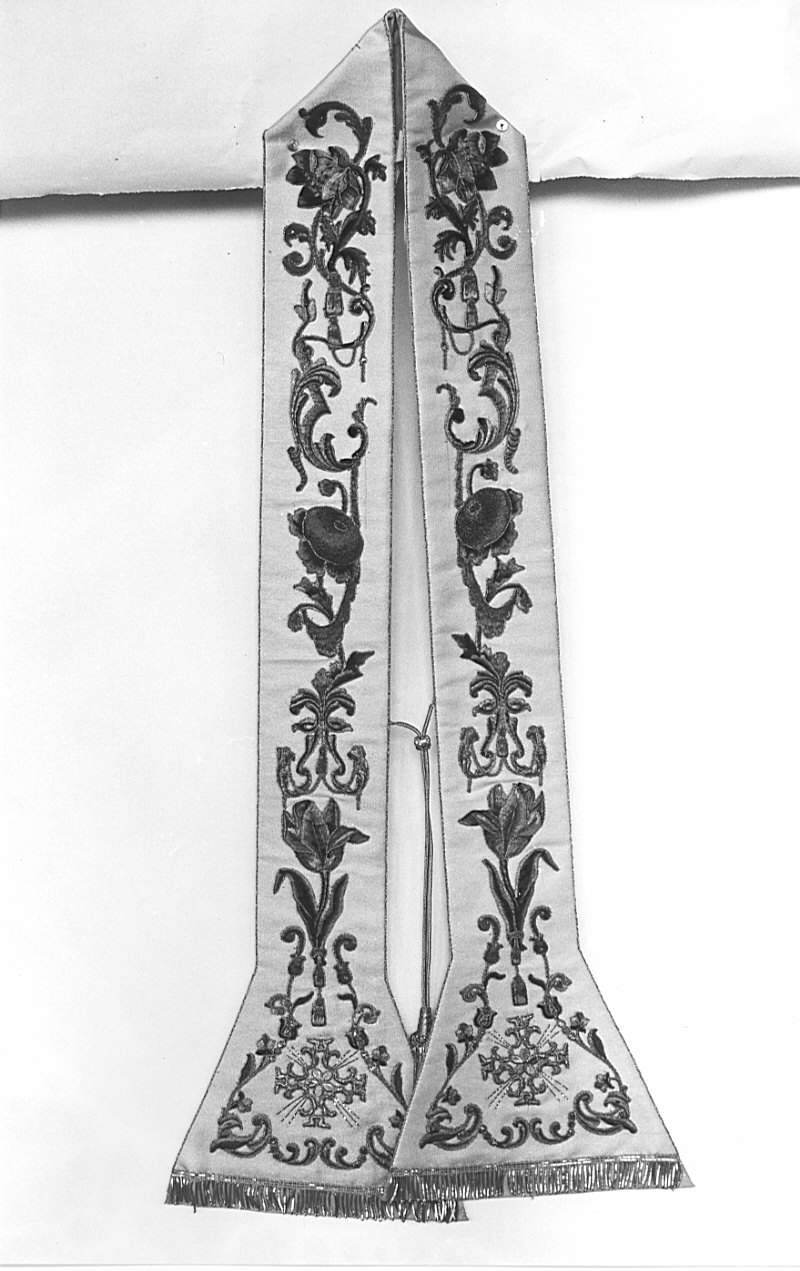 stola, opera isolata - manifattura italiana (prima metà sec. XVIII, sec. XX)